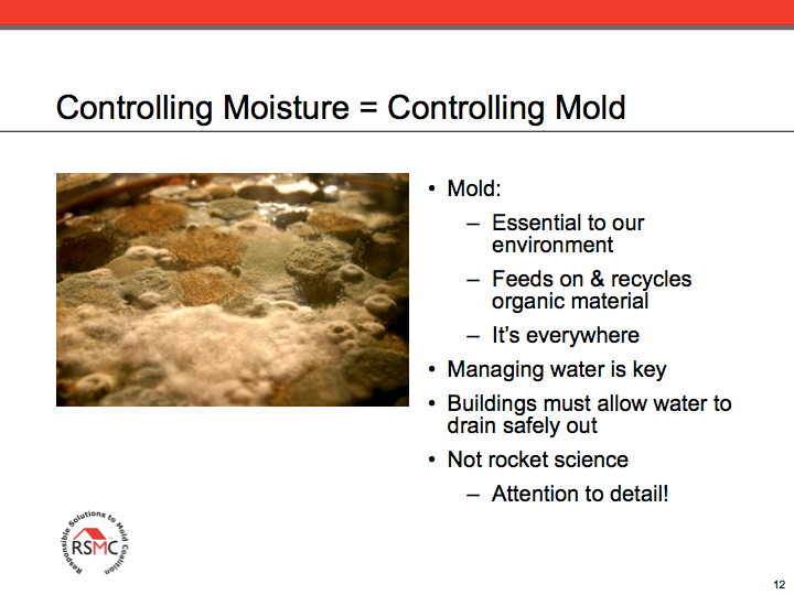 controlling moisture - controlling mold